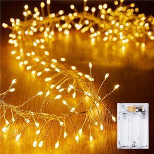 10Feet Operated Fairy Lights, 120LEDs Firecracker String Lights Waterproof